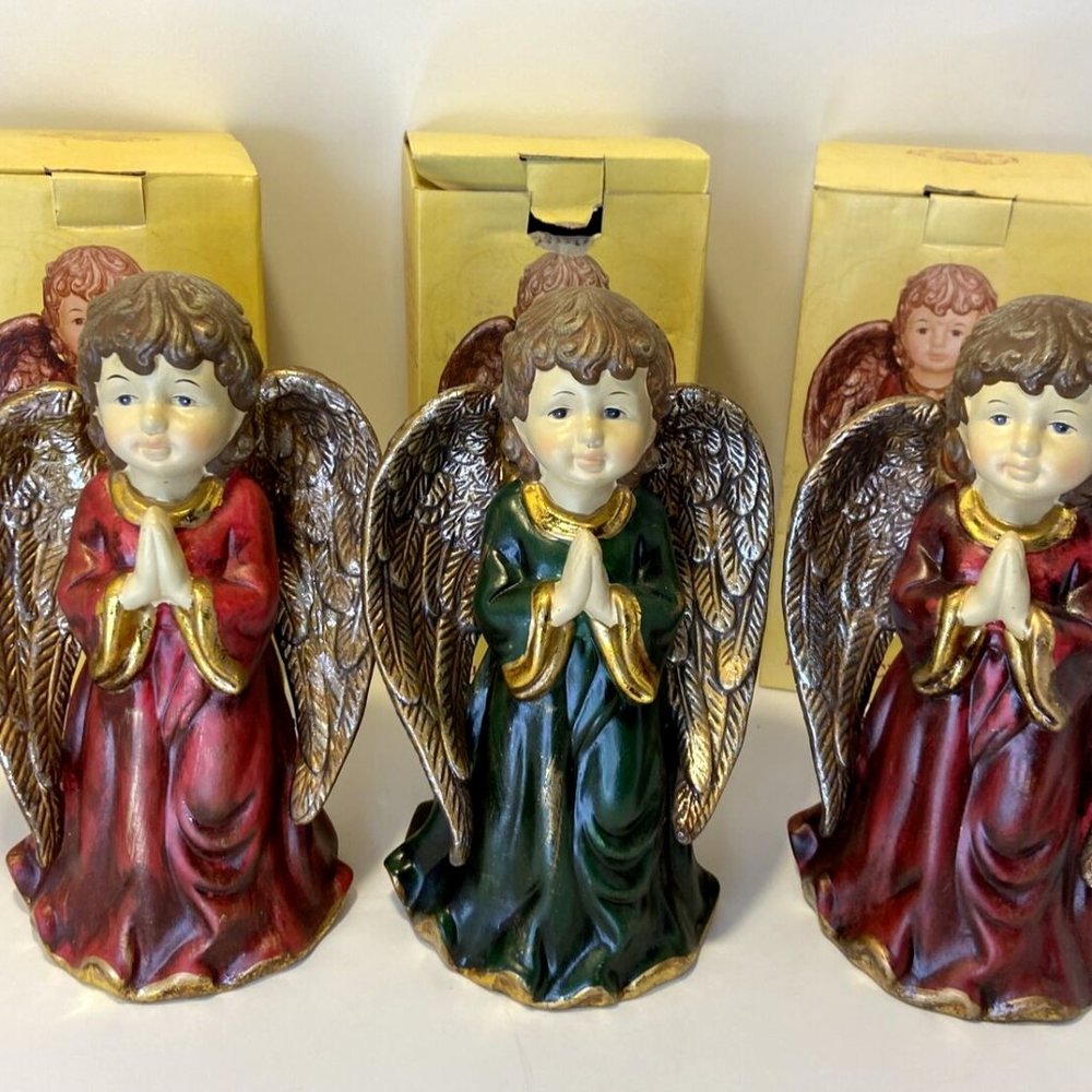 3 Piece Musical Child Angels Hark! The Harold Angels Sing Tune Christmas Jewels